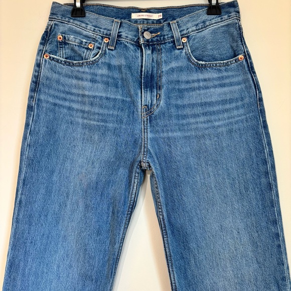 Levi’s Low Pro High Rise Straight Leg Light Denim Blue Loose Baggy Jeans Sz W28 - Picture 4 of 16